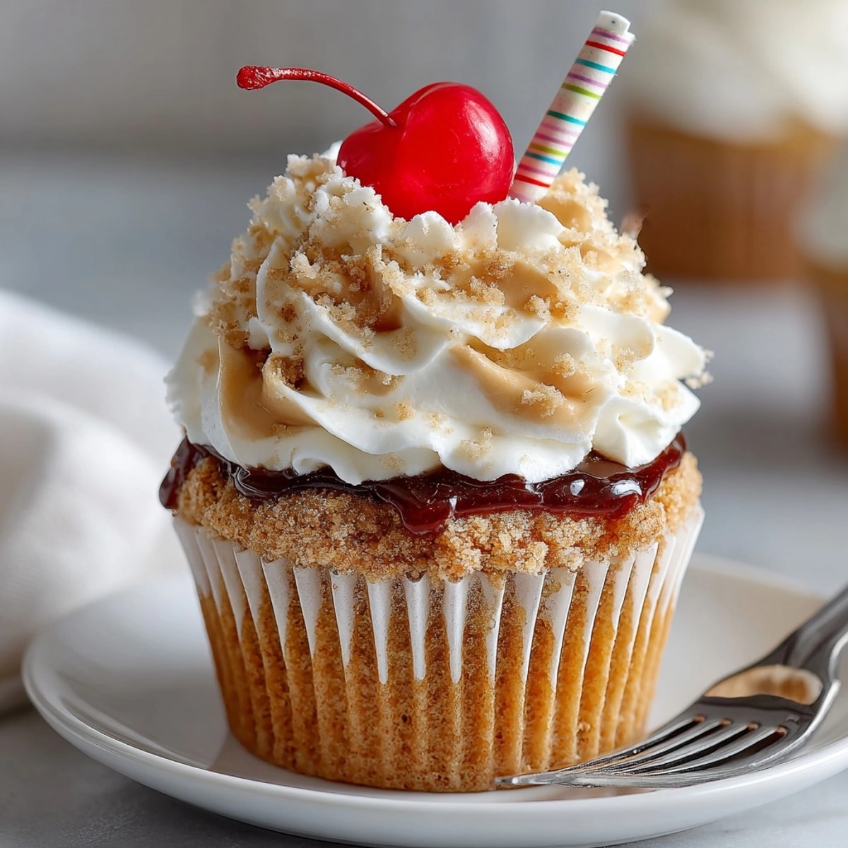 Freshly baked Root Beer Float Cupcakes, with a luscious buttercream, perfect for dessert tonight.