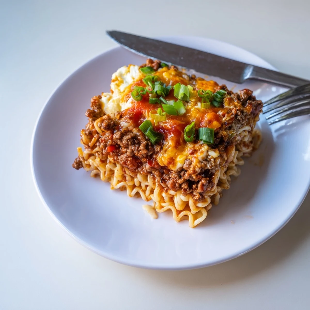 spicy ramen lasagna fusion