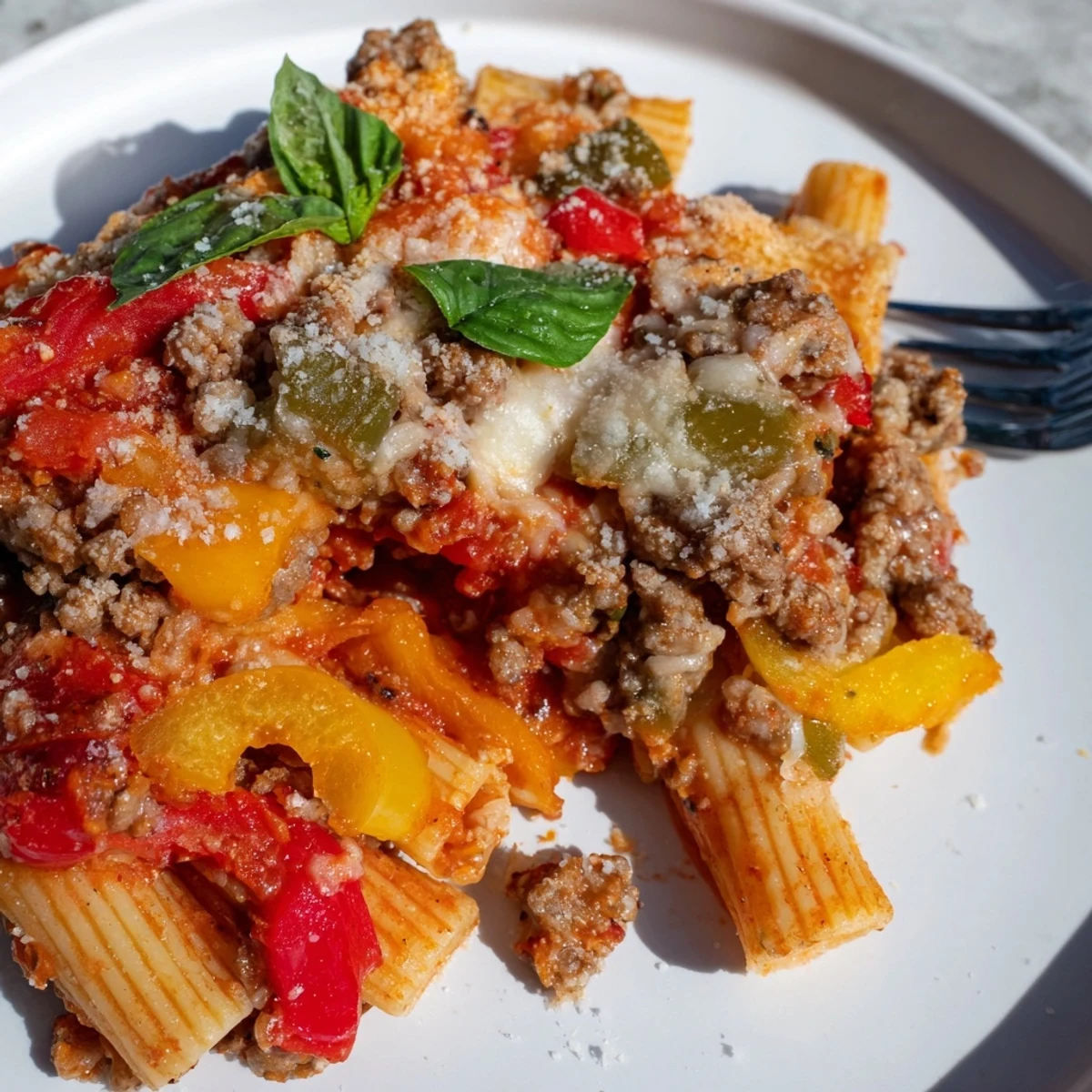 Baked Rigatoni Sausage Peppers