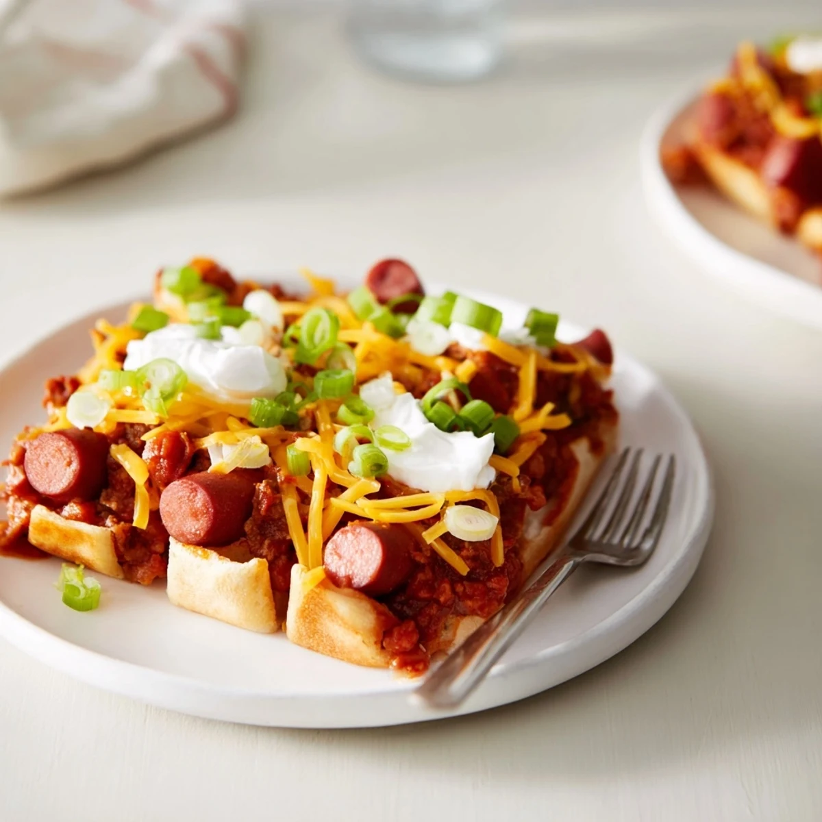 Chili Dog Casserole Baked Cheesy