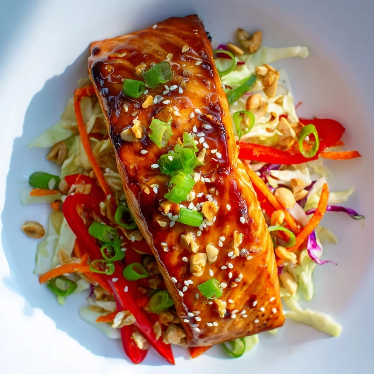 Teriyaki Salmon Asian Slaw