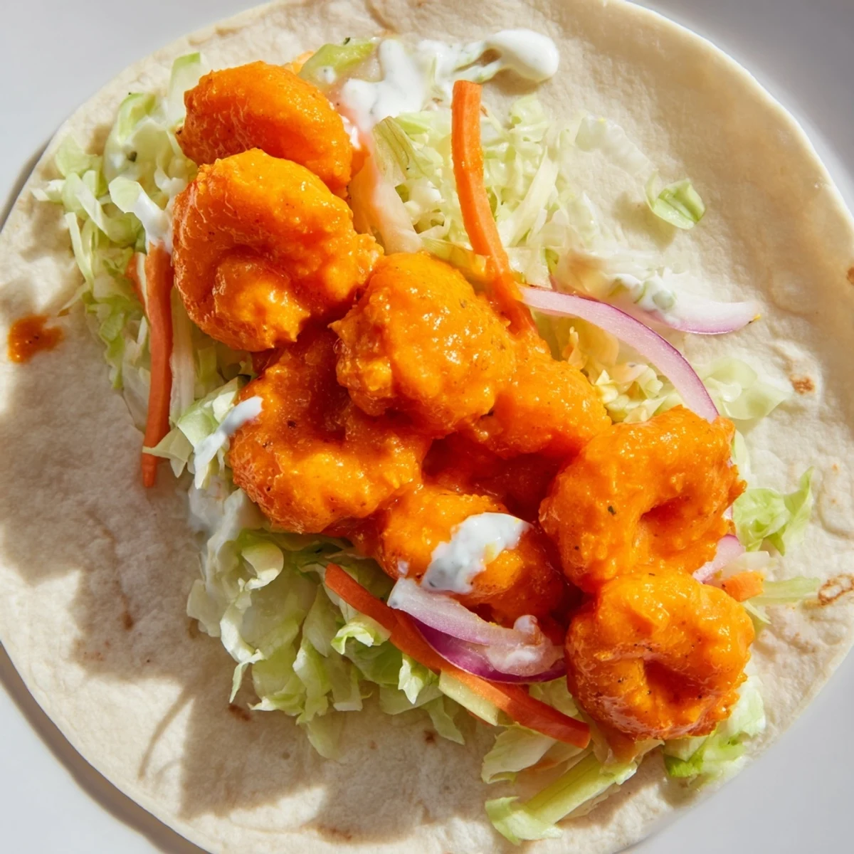 Buffalo Shrimp Wraps