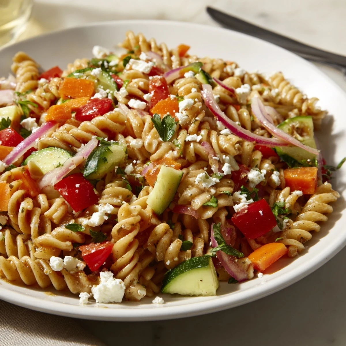 Pasta Salad Seasonal Veggies