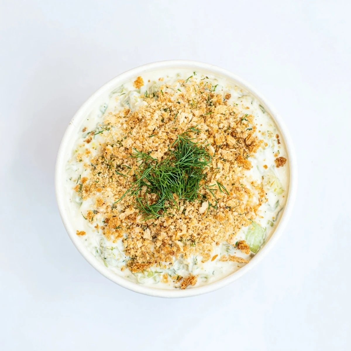 Close-up of golden Fried Pickle Dip, a vibrant, tangy, and creamy appetizer.