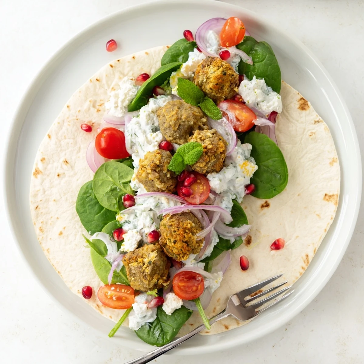 Festive Falafel Tzatziki Wrap