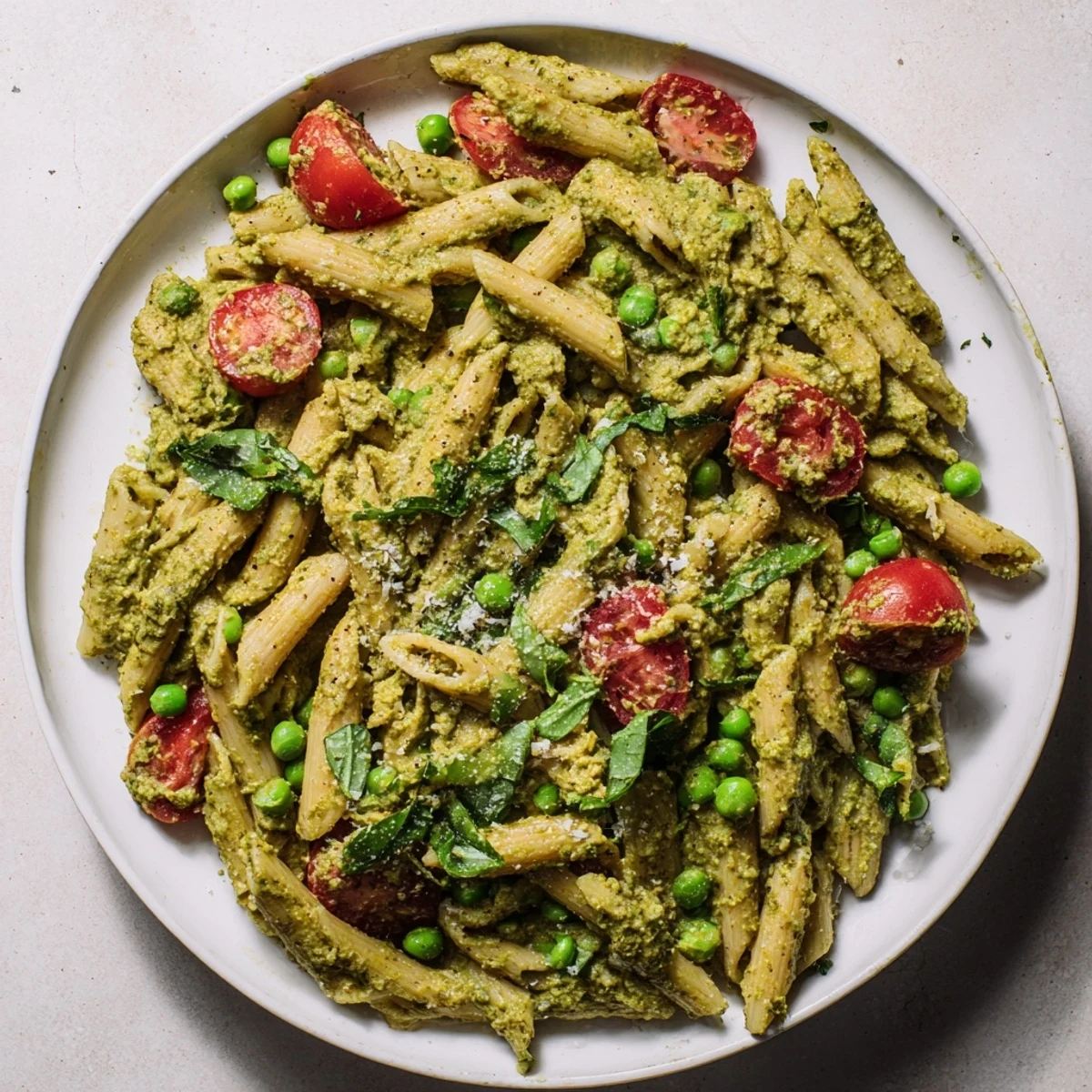 Creamy Pesto Pea Pasta