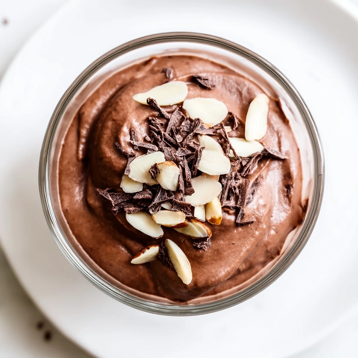 Silky-smooth chocolate avocado mousse topped with fresh berries, a decadent vegan dessert.