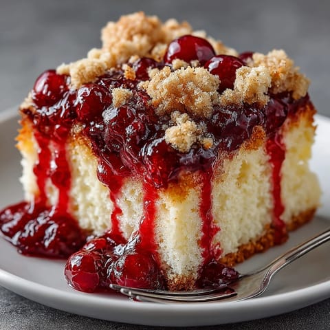 This Chaos Cake Cranberry-Maple Drip boasts a generous drizzle, highlighting its sweet and tart flavors.