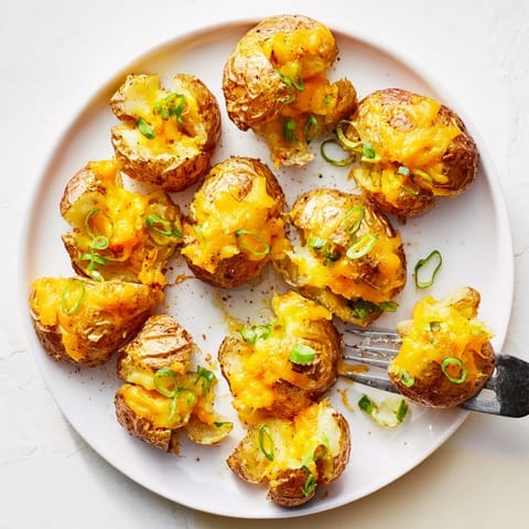 Savory smashed green onion potato bombs, ideal for parties or cozy dinners.  