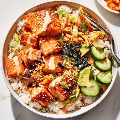 Crispy Salmon Rice Bowl
