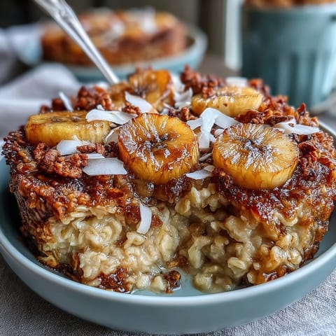 Vegan Tropical Oatmeal Bake