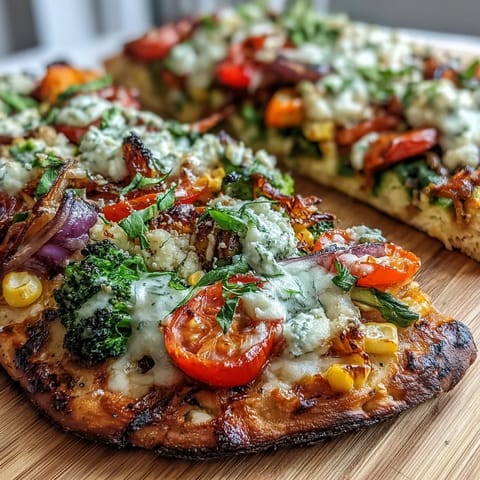 St. Patricks Rainbow Veggie Flatbread