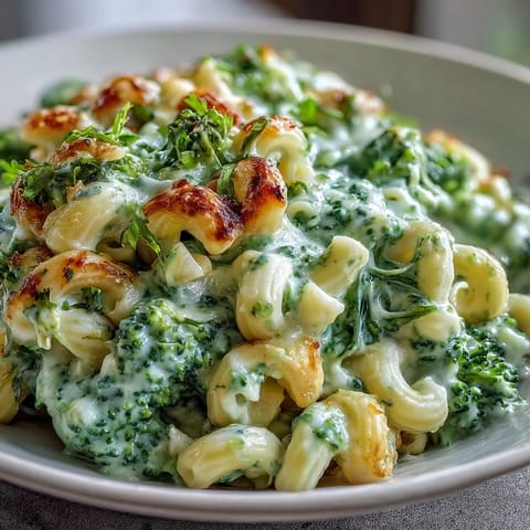 Green Mac Cheese with Spinach