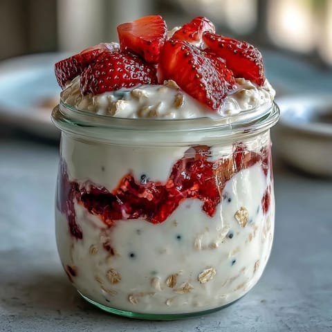 Strawberry Vanilla Protein Oats