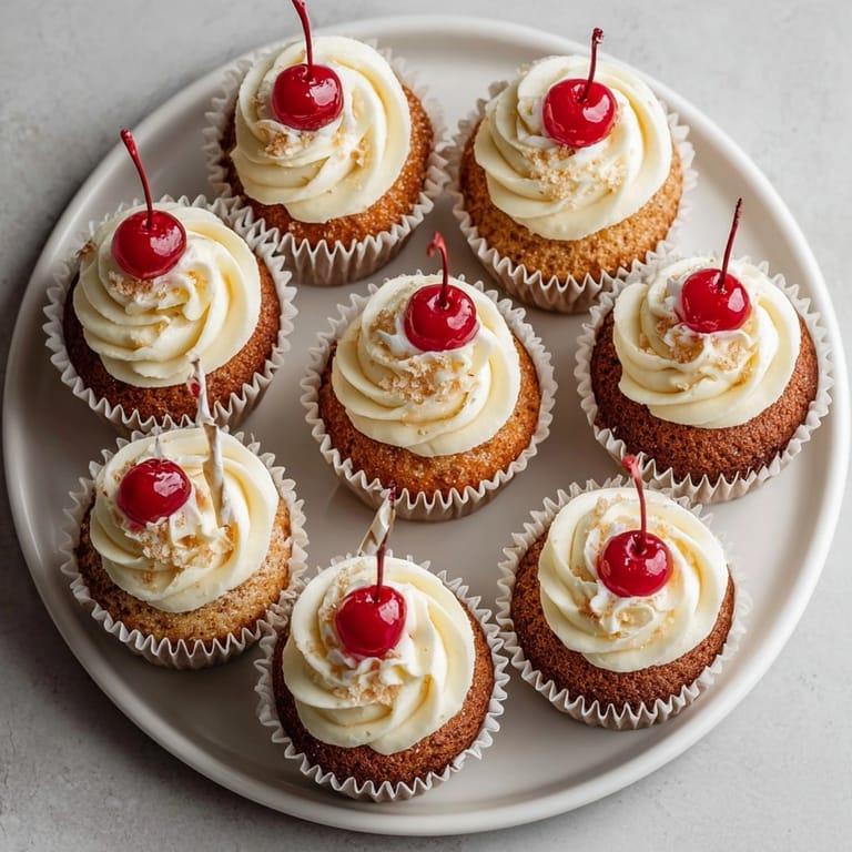 Frosted Root Beer Float Cupcakes, a delightful treat evoking the flavor of a classic soda float.