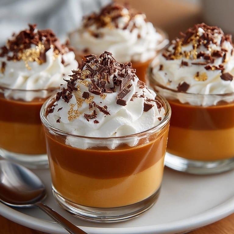 Rich Butterscotch Potion Pudding Shots, a boozy, chilled dessert perfect for magical celebrations.