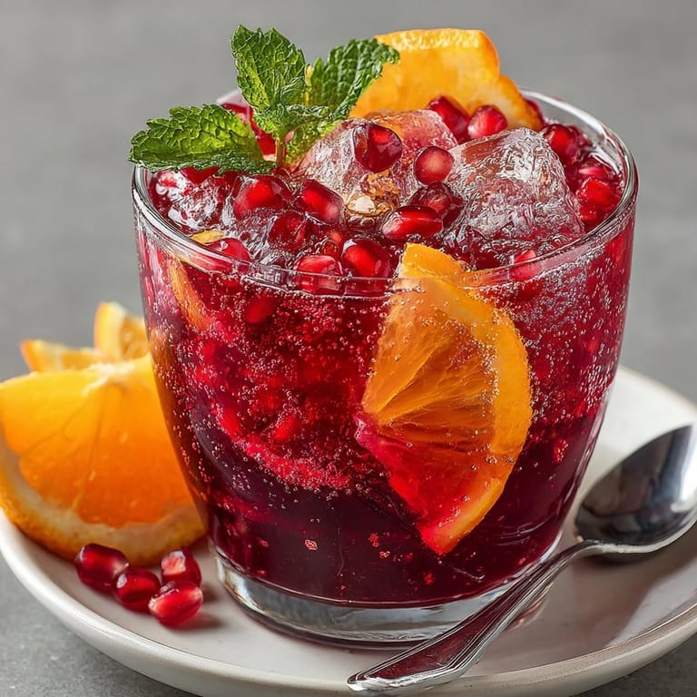 Making a refreshing Sparkling Pomegranate Punch; sweet, tart, and bubbly–perfect for a party.
