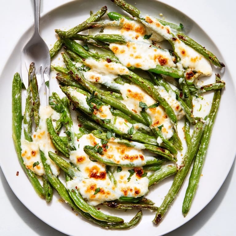 Imagine the aroma of garlicky goodness; cheesy, tender Cheesy Garlic Roasted Green Beans recipe.