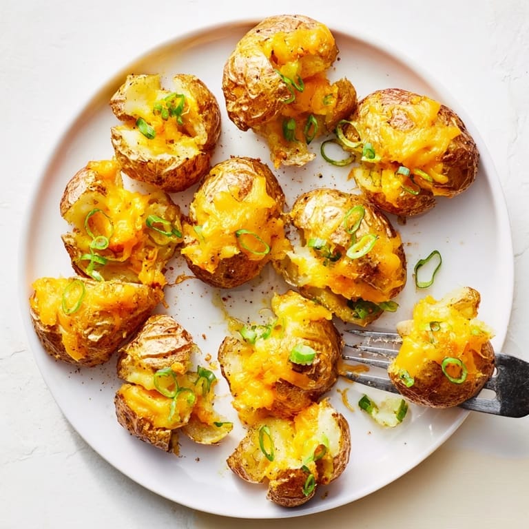 Savory smashed green onion potato bombs, ideal for parties or cozy dinners.  