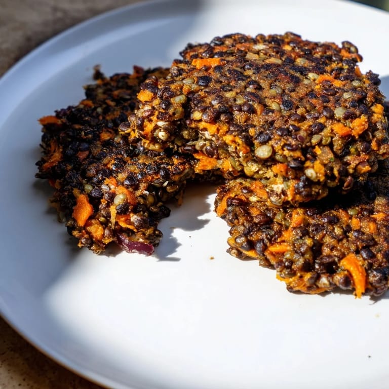 Delicious, homemade black bean burgers with a crispy exterior, ready to be eaten.