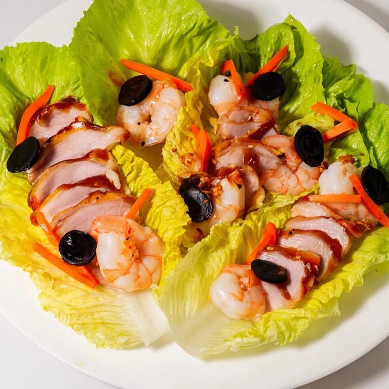 A festive Lunar New Year Dragon Platter featuring shrimp, char siu, and potstickers, artfully arranged.