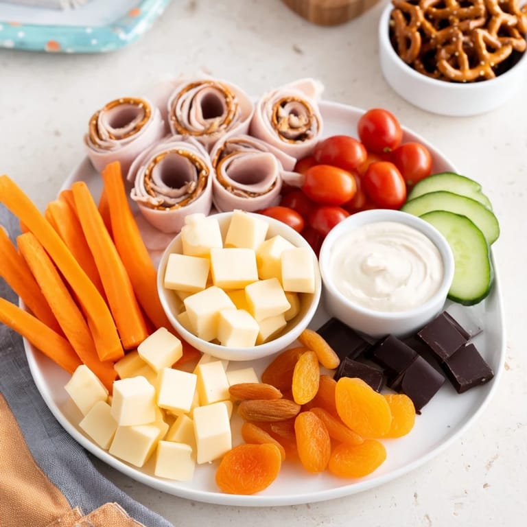 This delicious Renard Rusé Snack Assortment features salty pretzels alongside cubes of cheddar and gouda cheese.