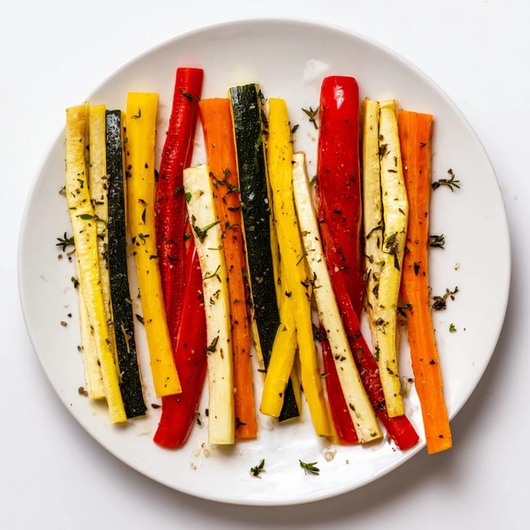 Golden Christmas Sleigh Veggie Rails: A delicious vegetarian appetizer with glistening roasted vegetable "rails."