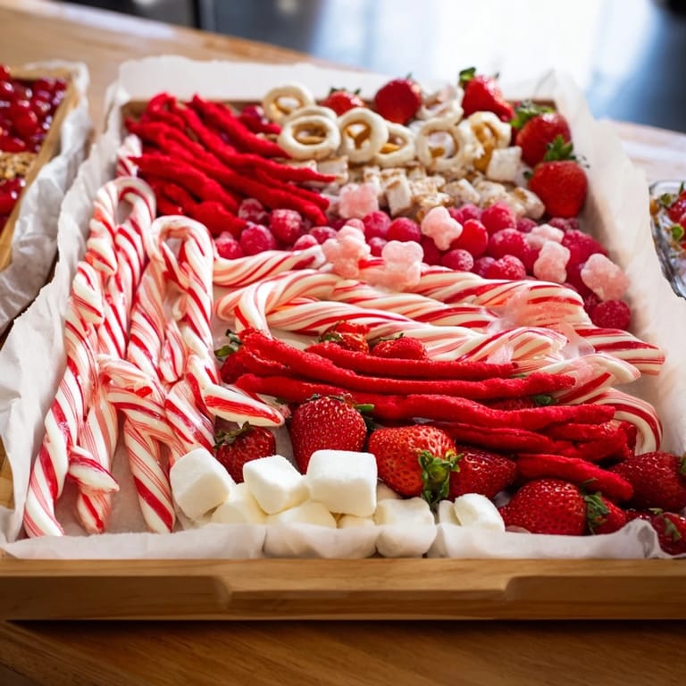 A visually stunning Sweet Board displays a colorful array of candies, perfect for sharing and celebration.
