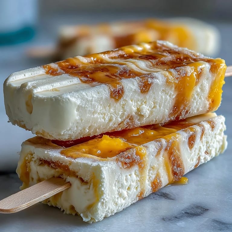 Fluffy yogurt base meets luscious mango swirls in these colorful, gluten-free treats, ideal for hot days or healthy dessert.