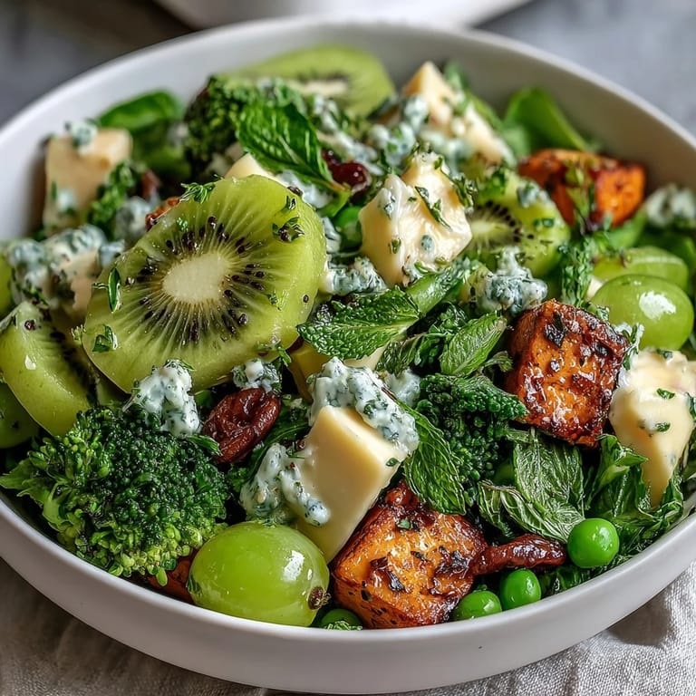 Vibrant St. Patrick's Day green food board featuring crisp vegetables, creamy dips, and festive candies for sharing.  