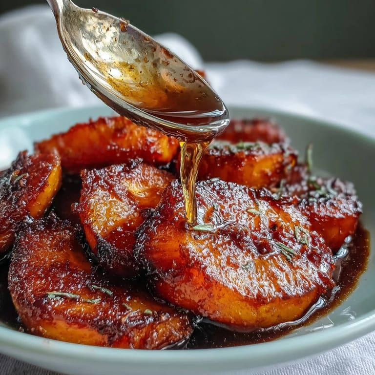 Warm, spiced candied yams baked until tender in a rich brown sugar and cinnamon syrup, perfect for holiday dinners.